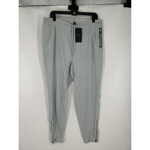 Ten Thousand Session Pants Men's XL Light Gray Tapered Fit Drawstring Ankle Zip